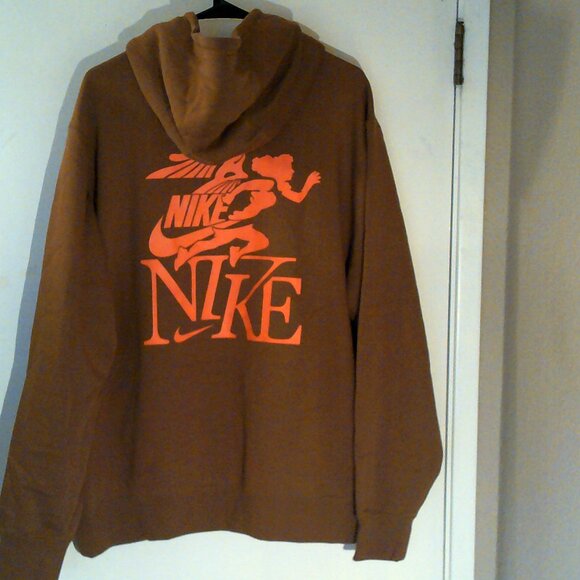 NEW NIKE RUNNING "Greek Godness Hoodie" MEN'S LIGHT BRITISH TAN P/O L FZ0903-281 - Picture 1 of 11